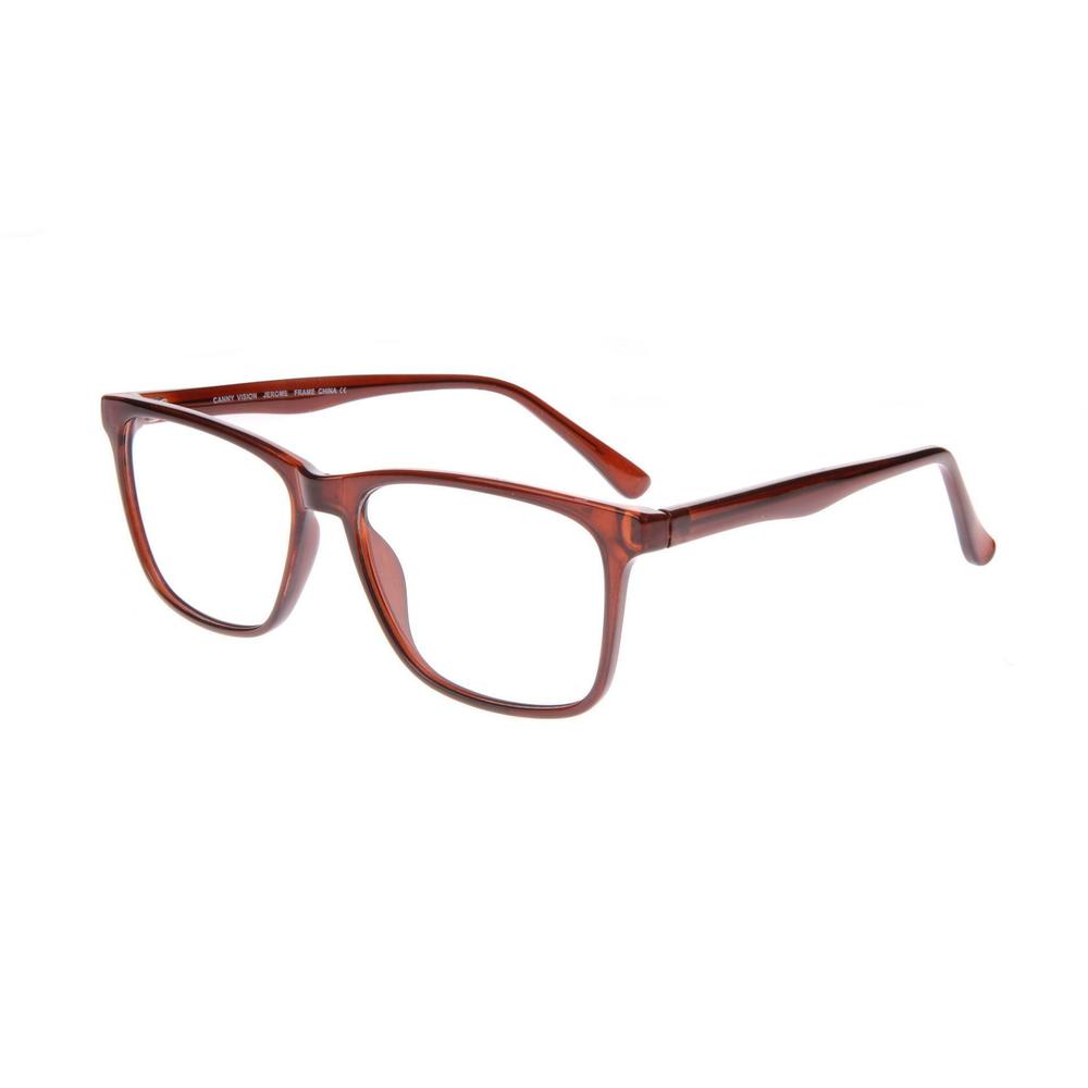 NEW CANNY VISION Brown JEROME Eyeglasses 59mm with Case